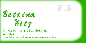 bettina witz business card